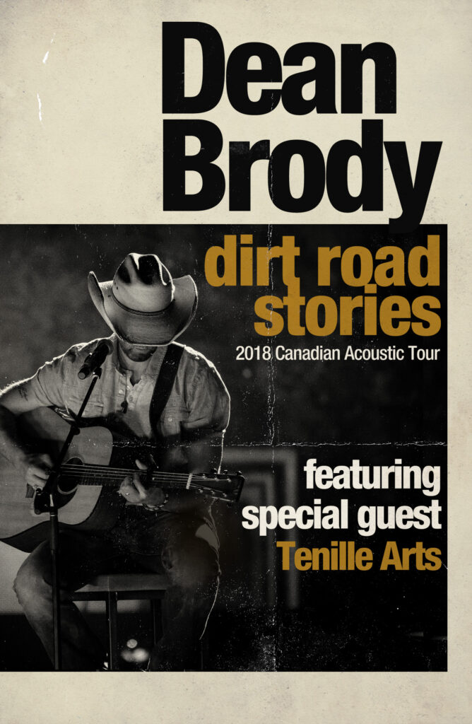 Dean Brody Dirt Road Stories Tour 2018