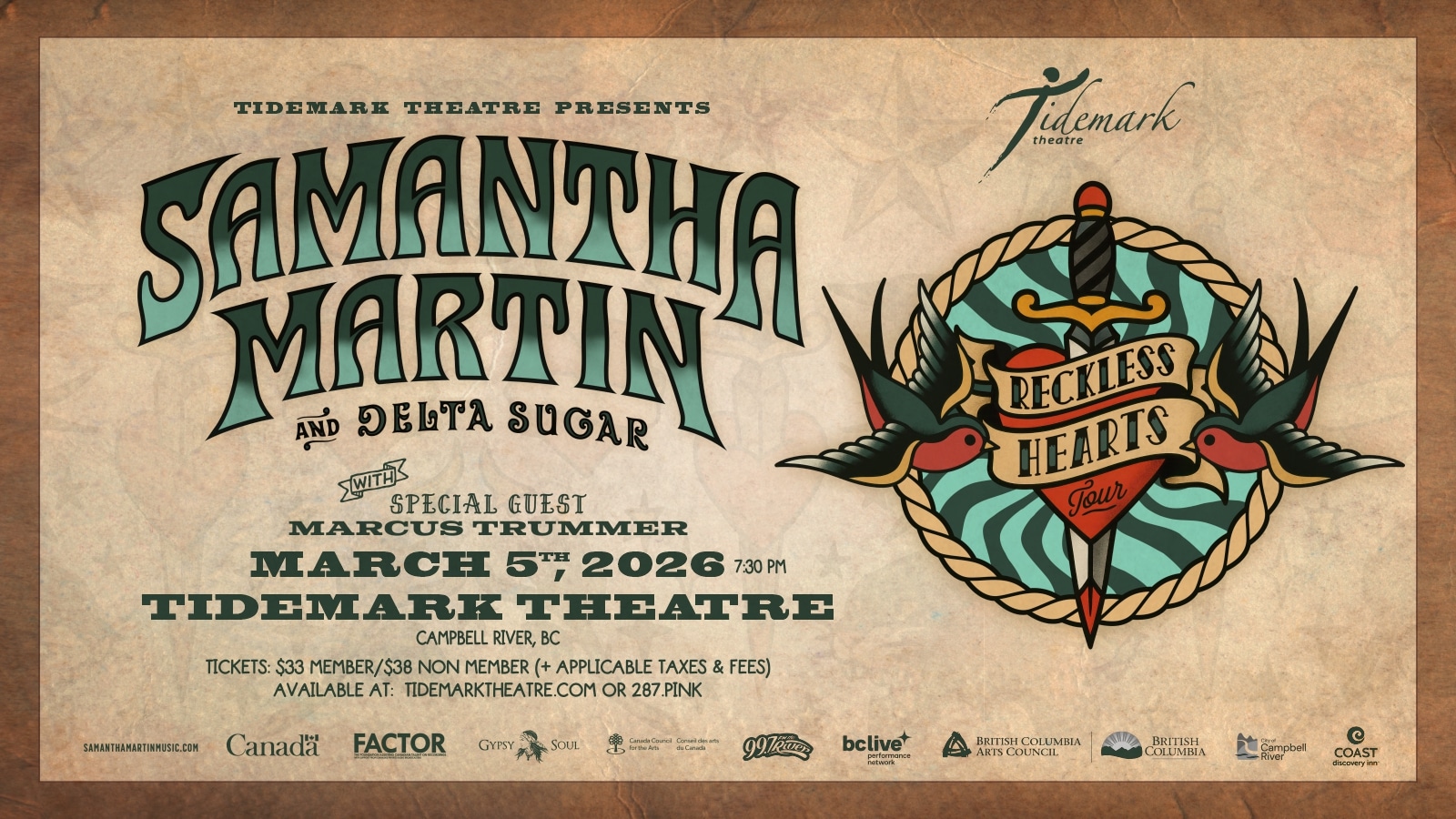 Poster for Samantha Martin and Delta Sugar