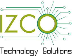 IZCO Technology Solutions logo featuring the word “IZCO” with the “O” stylized as a circuit board hub, with “Technology Solutions” below, presented as a partner of Ballet Jörgen.